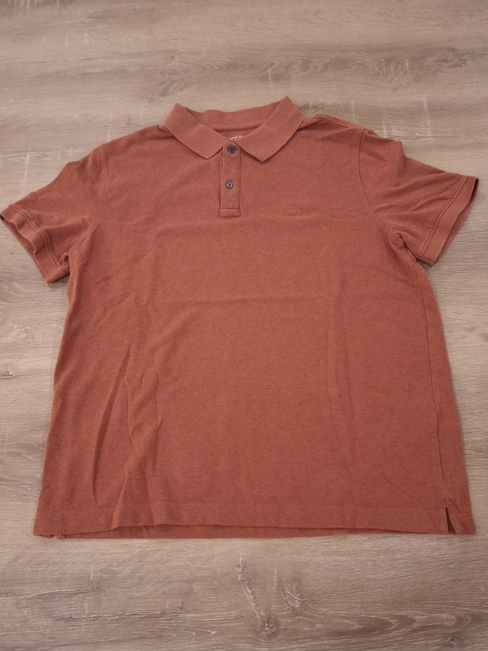 Banana Republic Men's Slim Fit Pique Monogram Polo L Red Rust